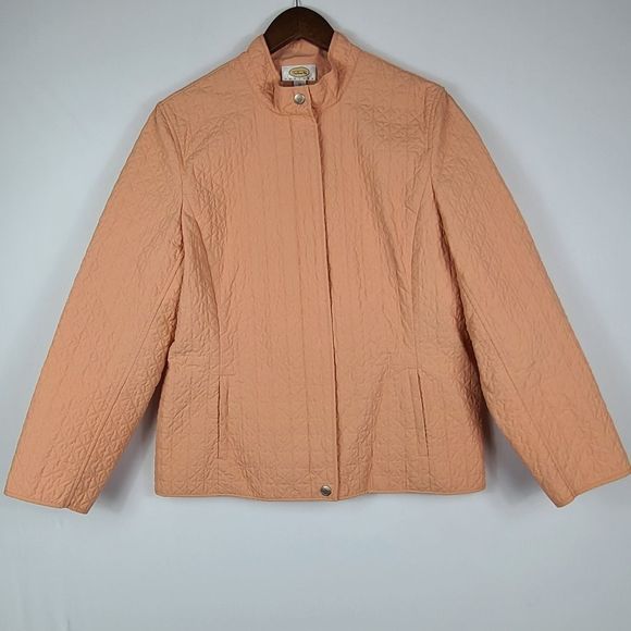 TALBOTS PETITE QUILTED LIGHTWEIGHT FULL ZIP JACKET SIZE 14 - Picture 2 of 14